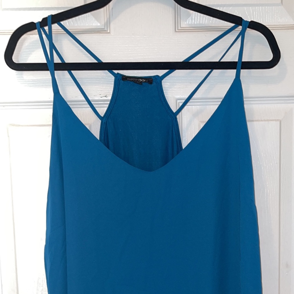 Plus size blue tank